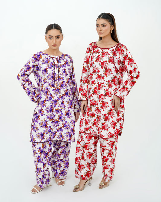 Premium 2-Piece Poly Cotton Farshi Shalwar Suit