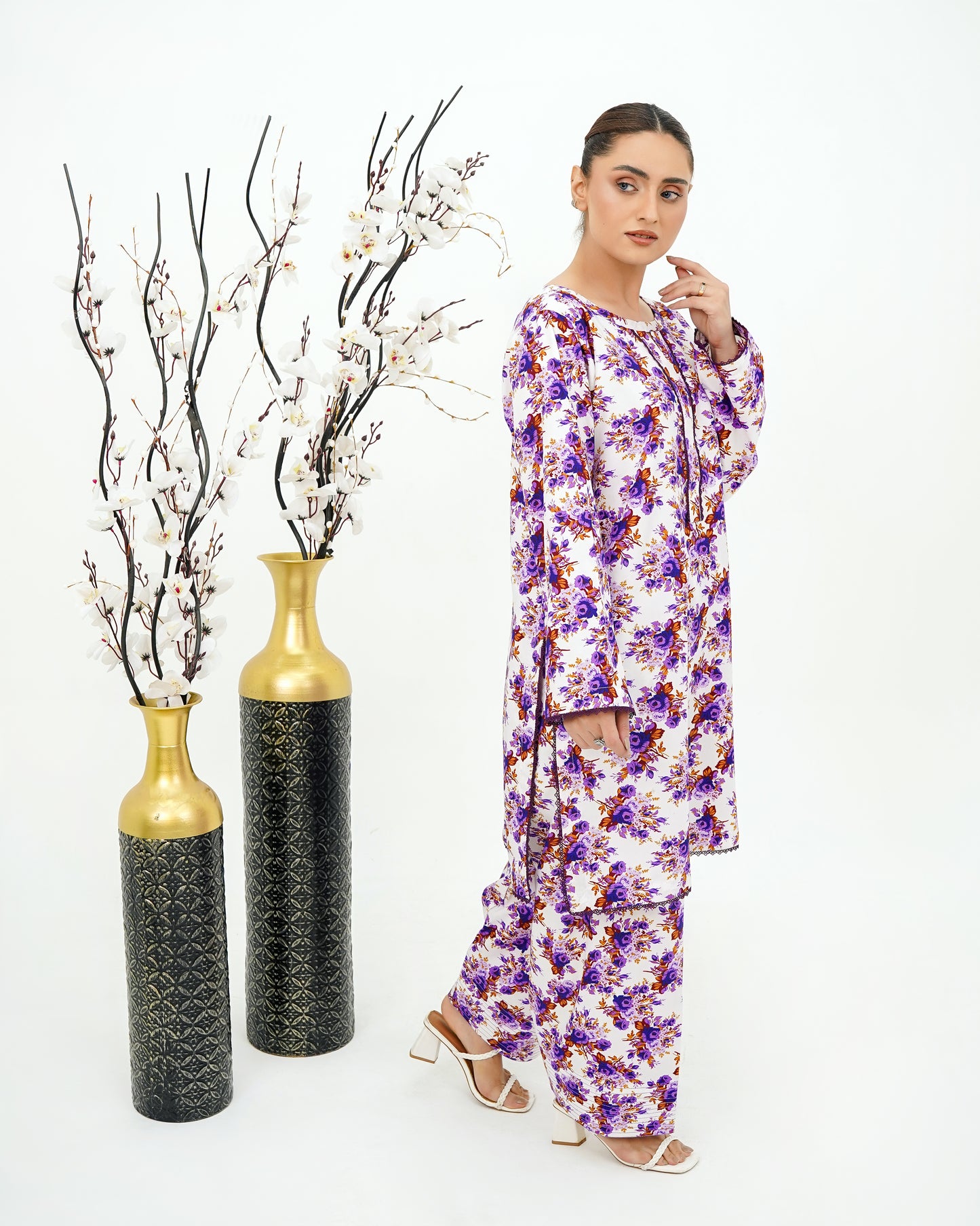 Premium 2-Piece Poly Cotton Farshi Shalwar Suit