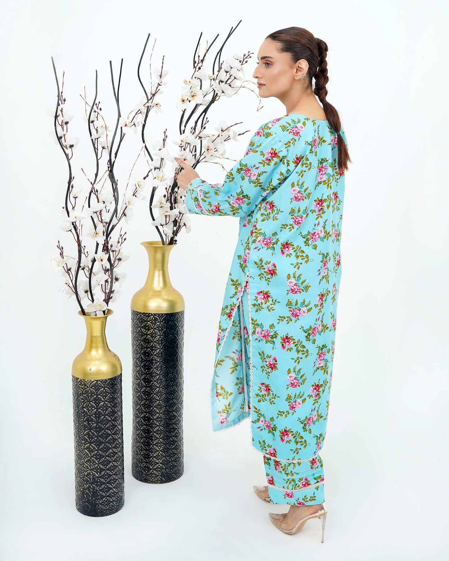 Premium 2-Piece Poly Cotton Farshi Shalwar Suit